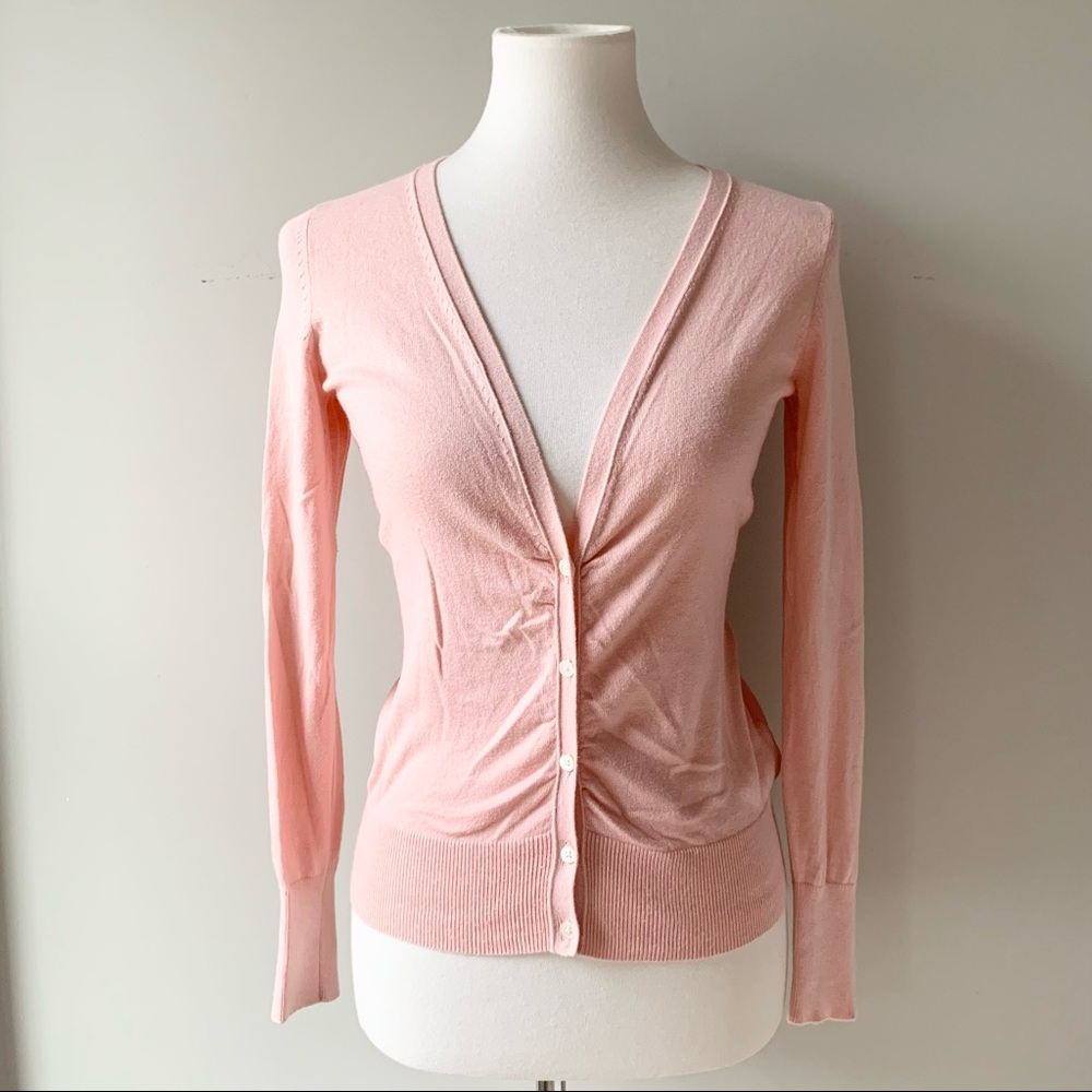 Pink Long Sleeve Sleeve Cardigan Size X-Small